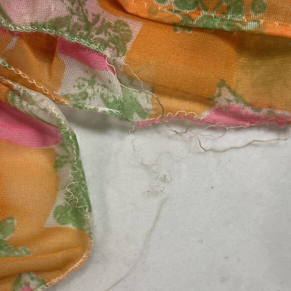 GMC Union Made Vintage 60's Sheer Jumpsuit Nightie Lingerie Psychedelic Flower - Picture 9 of 9